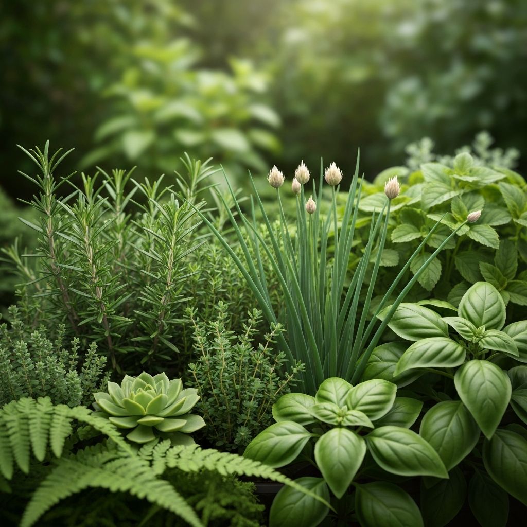 Various plants and herbs